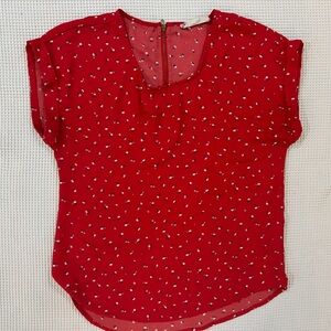 Red floral Women's Top